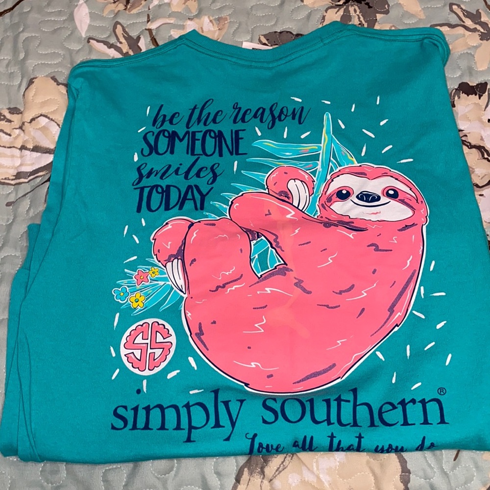 simply southern long sleeve sloth shirt